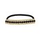 Ruihfas Ponytail Holder Stretchy Elastic Hair Tie Sparkling Crystal Rhinestone Hair Band Headband Hair Accessories for Women, 1Pcs (Gold Tone Black)