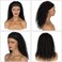Headband Wig Curly Human Hair Wigs for Black Women, Brazilian Curly Human Hair Headband Wigs Glueless None Lace Front Headband Wigs Machine Made Wigs 150% Density Natural Black (18")