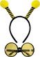 YAXAMING 2 Pcs Halloween Bee Headband Eyeglasses Glasses Bee Antenna Hair Hoops Bee Headpiece Hairband Hair Bands Sunglasses