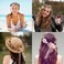 WLBON 3 Pcs Flower Headband Wristbands Rose Floral Leaf Hair Hoops Bands Headpiece Hairband Bracelets Women Xmas Wedding Halloween Parade Hawaiian Cosplay Dress Up Birthday Party Accessories Coffee