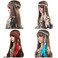 Boho Feather Headband Hippie Indian Leaf Hair Bands Tassel Bohemian Hair Hoops Hairband Headpiece Women Halloween Christmas Baby Shower Wedding Birthday Cosplay Dress Up Party Accessories Blue