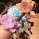 WLBON 3 Pcs Flower Headband Wristbands Rose Floral Leaf Hair Hoops Bands Headpiece Hairband Bracelets Women Xmas Wedding Halloween Parade Hawaiian Cosplay Dress Up Birthday Party Accessories Purple