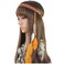 Boho Feather Headband Hippie Indian Leaf Hair Bands Tassel Bohemian Hair Hoops Hairband Headpiece Women Halloween Christmas Baby Shower Wedding Birthday Cosplay Dress Up Party Accessories Orange