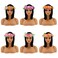 WLBON Hawaiian Headband Wristbands Hawaii Tropical Luau Women Leaf Flower Headpiece Hairband Hair Bands Bracelets Beach Summer Wedding Holiday Festival Birthday Dress Up Party Decorations Supplies
