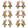 WLBON Hawaiian Headband Wristbands Hawaii Tropical Luau Women Leaf Flower Headpiece Hairband Hair Bands Bracelets Beach Summer Wedding Holiday Festival Birthday Dress Up Party Decorations Supplies