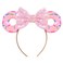 Pink Sequin Hairband with Mouse Ears and Bow, HAIRBAND for Women and Girls, 1 Count (Pack of 1), Party-goers, Cosplayers, Holiday Celebrators
