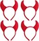 DALJIAFA Halloween Devil Headband Devil Horns Hair Bands Red Devils Ears Headpiece Women Hairband Hair Hoops Hair Accessories