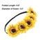 Sunflower Headband Flower Crown Hair Band Floral Headpiece Women Wedding Bridal Hairband Hair Hoop Festival Party Decoration Cosplay Costume Wreath Cute Handmade Hair Accessories Yellow 1 Pack