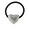 LOVEF Heart Shape Pearl Rhinestone Hair Rope Jewelry Hair Accessories Scrunchy Elastic Hair Ropes-4 Pcs