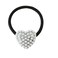 LOVEF Heart Shape Pearl Rhinestone Hair Rope Jewelry Hair Accessories Scrunchy Elastic Hair Ropes-4 Pcs
