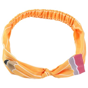 Back To School Headband Cute Yellow Pencil Headband for Girls Hair Bow Clips Hair Accessories for Teen Girls, School Bows Uniform for Student, Pencil Headband Yellow Headband