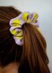 Happie Hare Scrunchies - Cotton Rounds Elastic Hair Bands - Scrunchy Hair Ties - Girls Hair Accessories - Gifts for Women (4 Pack, Tennis Sport Scrunchie)