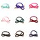 Ruihfas Casual 20Pcs Elastic Hair Bow Ties Hair Bands Ponytail Holders Scrunchie Headband