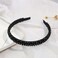 Ruihfas Fashion Sparkle 4 Rows Crystal Rhinestone Headbands Beaded Hair Hoop Band (Black)