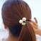 Ruihfas Fashion 6Pcs Korean Fashion Hair Rope Cute Crystal Rhinestone Cherry Hair Rings for Women Girls Ponytail Holder