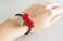 Ruihfas Fashion 6Pcs Korean Fashion Hair Rope Cute Crystal Rhinestone Cherry Hair Rings for Women Girls Ponytail Holder