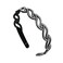 LOVEF 1 Pcs Fashion Bling Rhinestone Hair Hoop Hollow Hair Band Headband with Teeth for Women Ladies