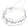 BABEYOND Bridal Headpiece Handmade Wedding Hair Vine Bead Crystal Floral Leaf Headband with Lace Ribbon