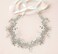 BABEYOND Bridal Headpiece Handmade Wedding Hair Vine Bead Crystal Floral Leaf Headband with Lace Ribbon