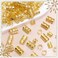 120PCS Gold Hair Jewelry Hair Cuffs for Braids Metal Dreadlock Beads Hair Cuffs Rings Multi Style Braids Accessories Hair Decoration for Women and Girls