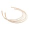 mollensiuer 2 Pieces Multi-Layer Thin Headband Hair Hoop Simple Metal Double Headband Wire Headbands Wedding Metal Headbands for Women (Golden)