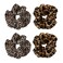 4 Pack Jumbo Scrunchies for Women Leopard Oversized Scrunchies for Thick Hair Ties Accessories