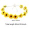 Honbay 5PCS Fashion Flower Headband Sunflower Hair Wreath Festival Hair Band Bridal Headpiece (Yellow)