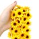 Honbay 5PCS Fashion Flower Headband Sunflower Hair Wreath Festival Hair Band Bridal Headpiece (Yellow)