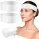 100 Pcs Disposable Spa Headbands for Women Non-woven Fabric Facial Headband Soft Skin Care Hair Band White Stretch Headwraps for Beauty Enthusiasts, Makeup Artists, Spa-goers