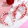 peony man Heart Headbands for Women Love Heart Knotted Hairband Wide Red Heart Headbands for Party Gifts Hair Accessories