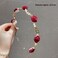 auwiyd 2 PCS Rose Vine Gold Headband Metal Flower Red White Rose Pearl Hairband Luxurious Hair Accessories for Women Girls Pearl Floral Bride Headdress