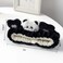 Kawaii Spa Headband，Cute Bear Headband for Women Skin Care, Makeup and Wash - Soft Microfiber Coral Fleece Towel Headband for Girls Hair（Black,Bear）