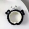 Kawaii Spa Headband，Cute Bear Headband for Women Skin Care, Makeup and Wash - Soft Microfiber Coral Fleece Towel Headband for Girls Hair（Black,Bear）