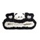 Kawaii Spa Headband，Cute Bear Headband for Women Skin Care, Makeup and Wash - Soft Microfiber Coral Fleece Towel Headband for Girls Hair（Black,Bear）