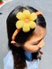 Yellow Headband Hair Ties Set for Girls - 6 Pack Flower Yellow Ponytail Holders Floral Hair Bands Cute Hair Accessories for Little Girl Teens Toddlers Child Kids Gifts