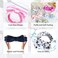 42 Pcs Cute Fluffy Bow Headbands - Adjustable Spa Makeup Headbands for Women, Girls, Gifts, Yoga, Sports