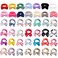 42 Pcs Cute Fluffy Bow Headbands - Adjustable Spa Makeup Headbands for Women, Girls, Gifts, Yoga, Sports
