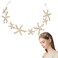 Mermaid Starfish Headband Rhinestone Bridal Hair Accessories Star Headpiece with Hair Clip Beach Wedding Hair Accessories for Brides and Bridesmaids (Gold)