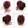 KETHBE Messy Bun Hair Piece Tousled Updo Hair Buns Extension Elastic Hair Band Hair Pieces Curly Hair Bun Scrunchie For Women (Red)