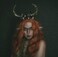 MOSTORY Handmade Antler Flower Headband - Deer Horn Hairband with Butterfly Gold Reindeer Headpiece for Women Girls Renaissance Halloween Cosplay Witch Photo Props