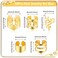 50pcs Gold Hair Jewelry for Braids Accessories Loc Jewelry for Hair Dreadlocks Adjustable Hair Rings Hair Cuff Hair Charms Braid Jewelry Hair Beads Decorations for Men Women