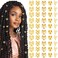 50pcs Gold Hair Jewelry for Braids Accessories Loc Jewelry for Hair Dreadlocks Adjustable Hair Rings Hair Cuff Hair Charms Braid Jewelry Hair Beads Decorations for Men Women