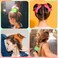 4 Pcs 80s Hair Accessories for Women,Neon Scrunchies for Hair 80s,Neon Elastic Hair Bands,Neon Hair Ties for Neon Party Concert(Pink Green Yellow Orange)