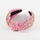 Fashion Women Knotted Jeweled Headband Crystal Embellished Mixed Top Hairband ladies Twist Nylon Hair Accessories for Girls