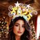 Fashey Christmas Light Up Headband Star Headbands 2025 New Year Hairband Christmas Hair Accessories for Women