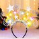 Fashey Christmas Light Up Headband Star Headbands 2025 New Year Hairband Christmas Hair Accessories for Women