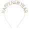 Ｎｏｏｎｈｏｒｓｅ Happy New Year Headband for Women Girls, Gold, 1 Pack