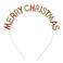 Ｎｏｏｎｈｏｒｓｅ Merry Christmas Headband for Women Girls, Red Green Gold, 1 Pack