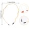 2Pcs Gold Headbands for Women Thin Metal Hair Band Retro Big Wavy Headband Hair Styling Accessories for Women Teen Girls Bridal Wedding