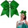 Oaoleer 8inch Jumbo Large Cheer Bows Ponytail Holder Elastic Band Handmade Boutique Hair Accessories for Cheerleading Teen Girls College Women Sports (1PCS, Forest Green)